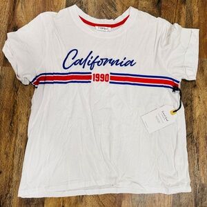 NEW Sweet Soul Retro 90's California 1990 Red White Blue Oversized T-Shirt Large